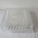 Square molded glass ceiling light "diamond point"