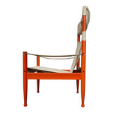 Safari lounge chair, model 30, designed by Erik Worts and manufactured by Niels Eilersen, Denmark 1960.