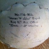 Vintage base ball glove with vintage softball