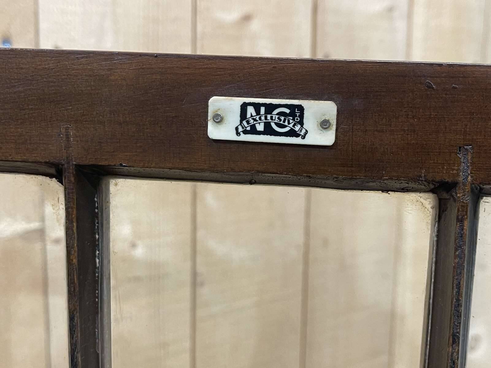 English Chippendale walnut display cabinet from the 1930s