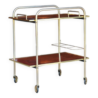 Vintage gold mini-bar trolley