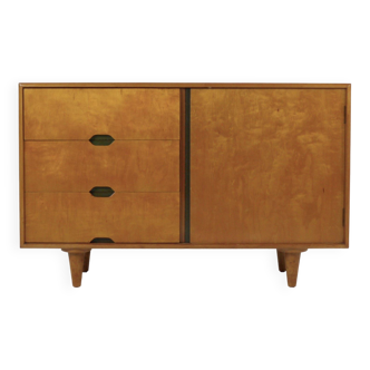 Vintage Beech & Maple Wood Sideboard by Vesper for Heals, 1950s