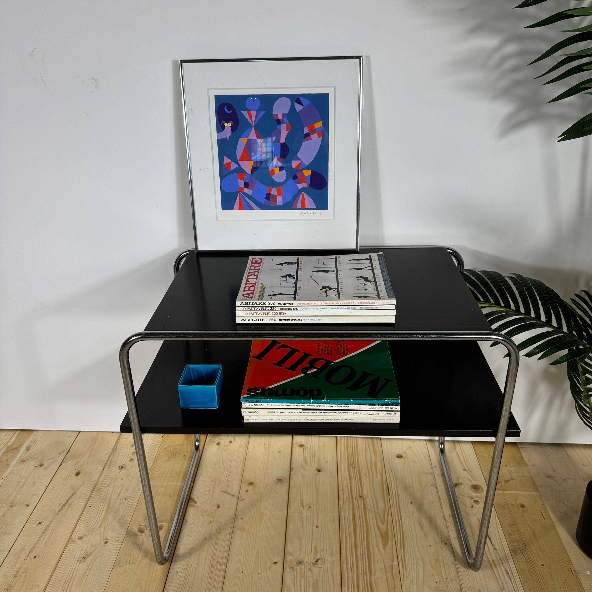 Bauhaus coffee table with two levels by Marcel Breuer for Thonet