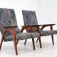 50s - 60s armchair in wood and fabric