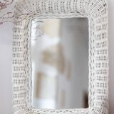 Vintage rattan mirror