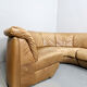 Vintage design leather curved modular sofa Rolf Benz