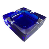 Blue Arques crystal ashtray – J.G. Durand