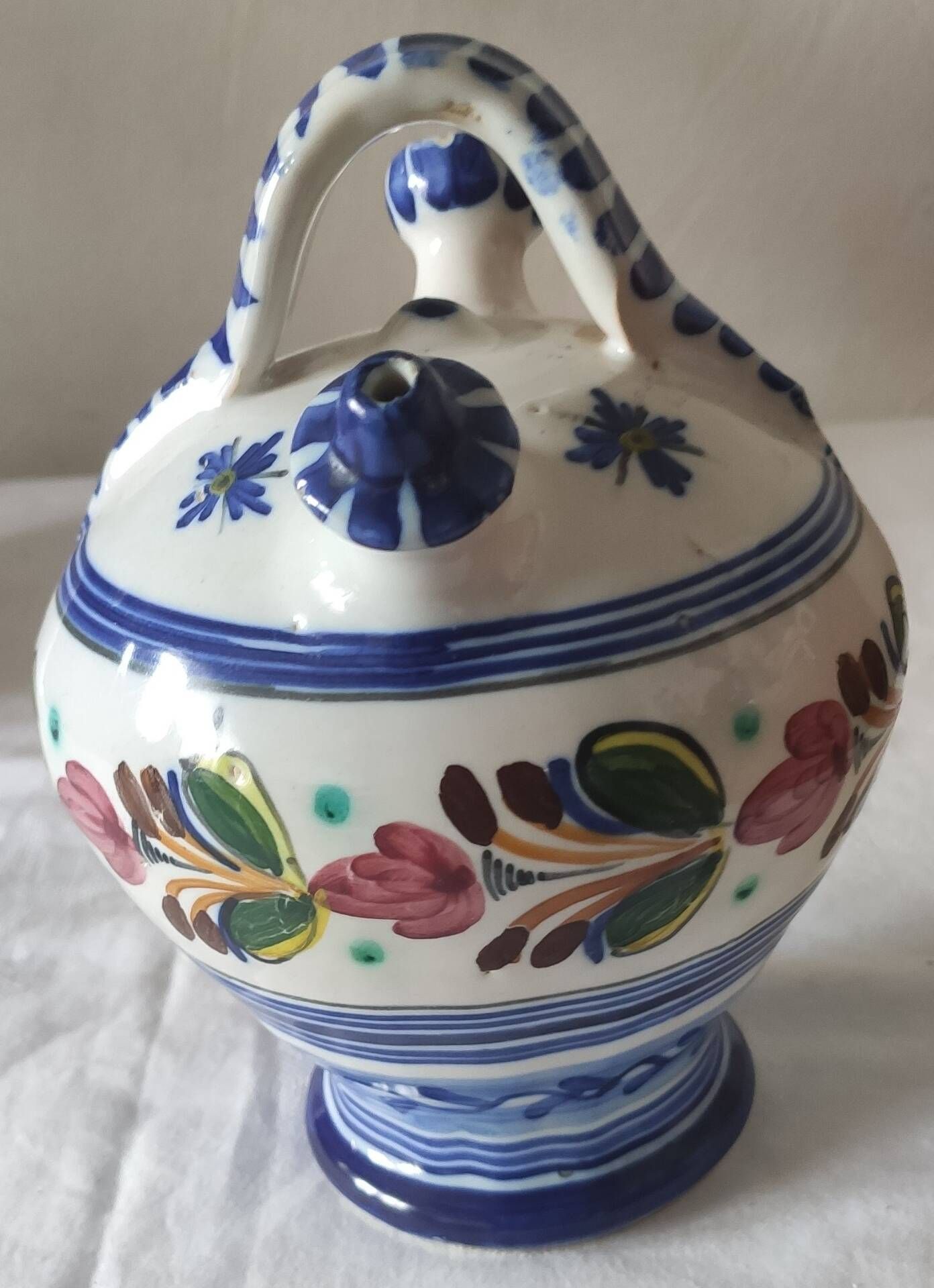 Hand-painted ceramic gargoulette