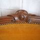 Antique Regency Style padded chair - Wooden structure and horsehair padding - Mustard color