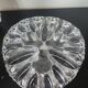 Large glass candle holder in iceberg brutalist style.