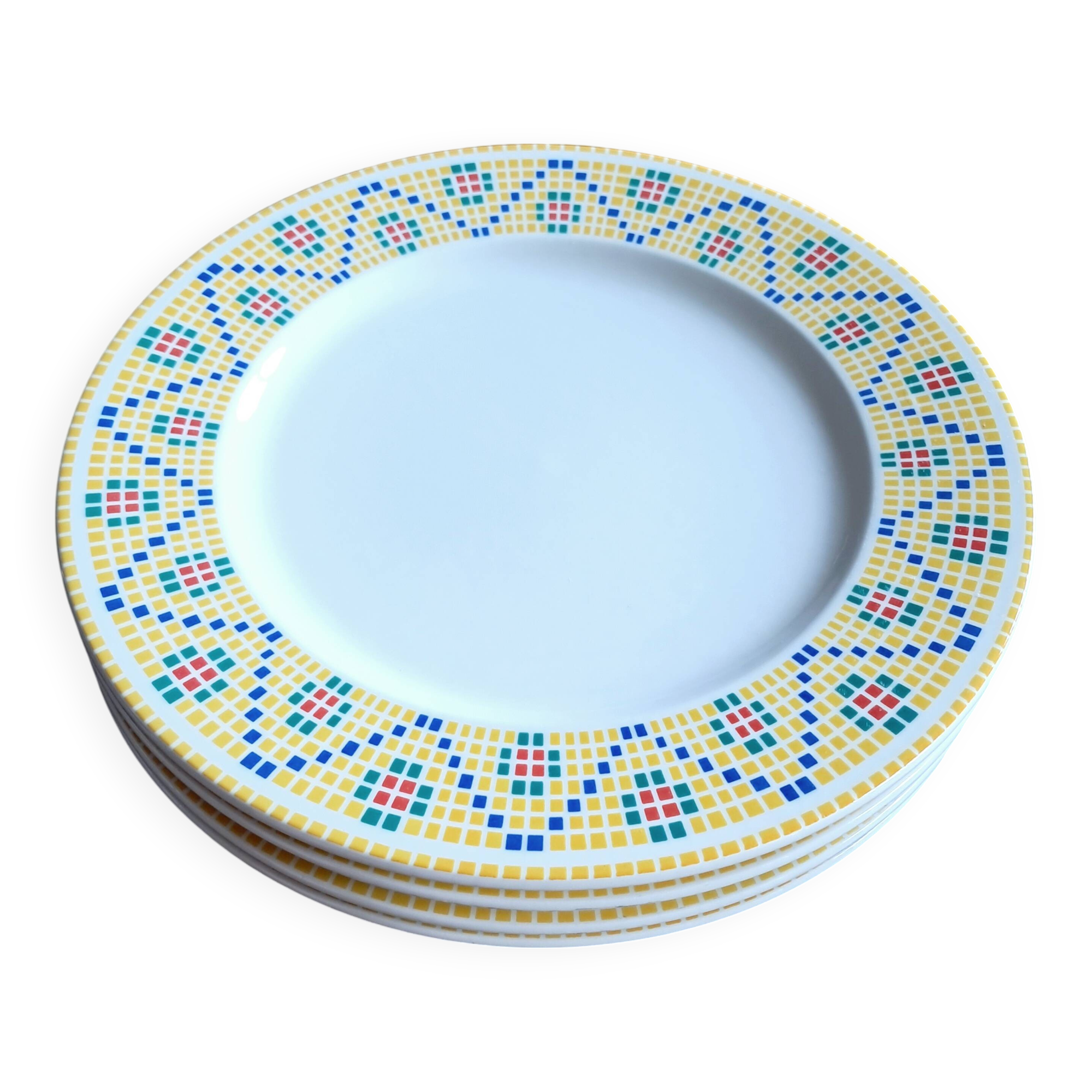 Four Pagnossin dinner plates. Italy