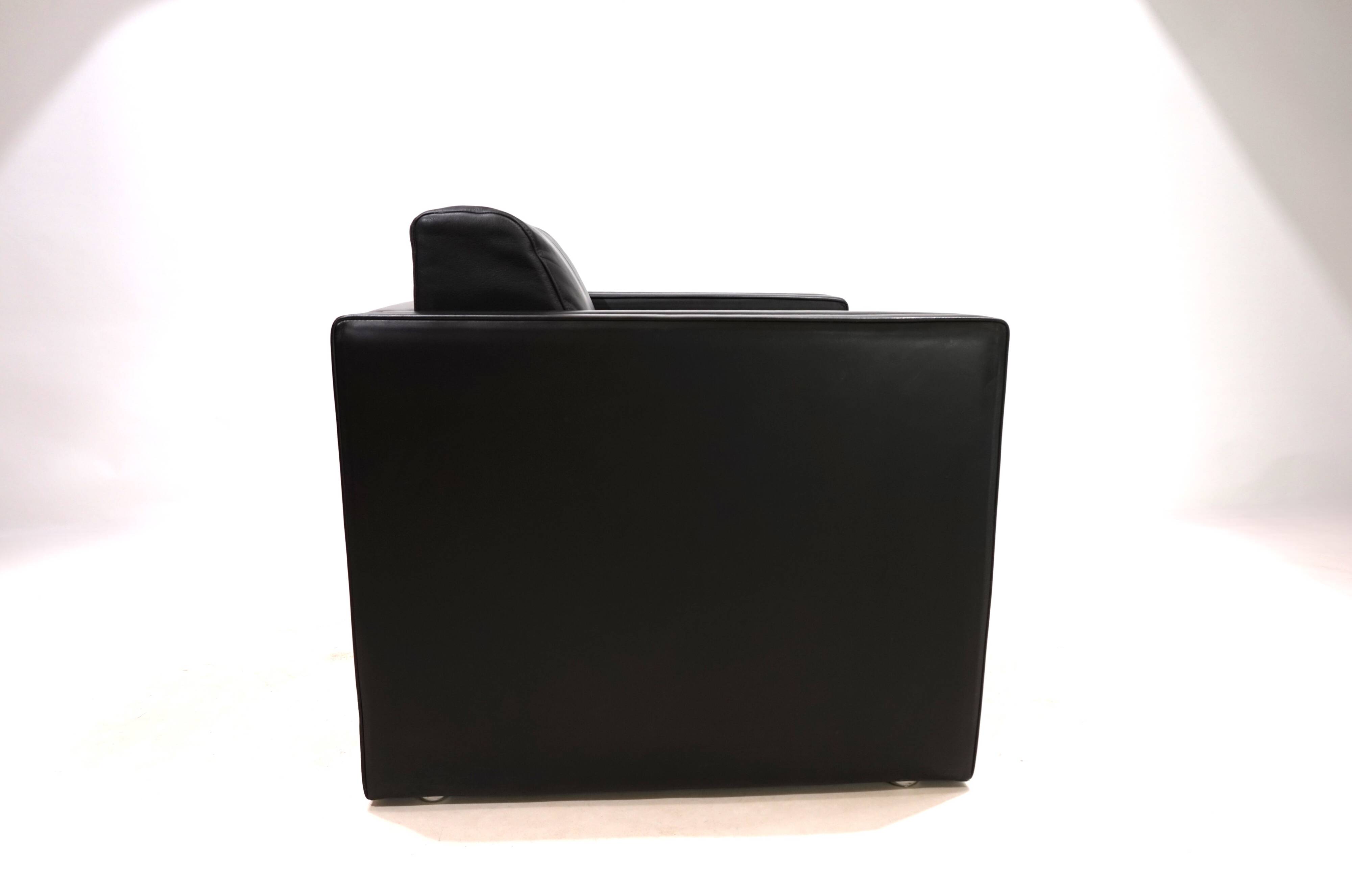 Fauteuil en cuir Knoll Studio Line par Jürgen Lange, 1970