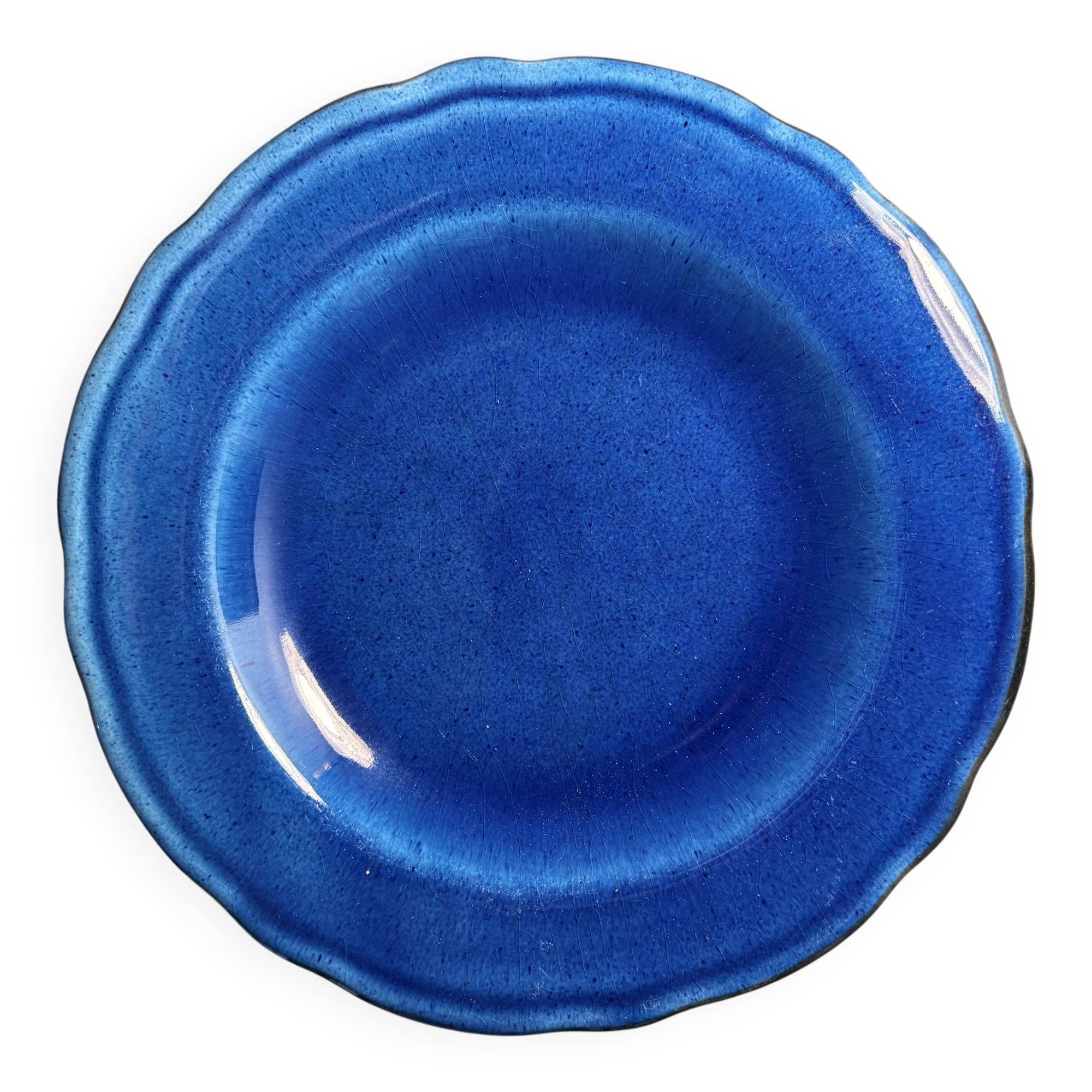Blue ceramic plate – Milon Pottery (Dieulefit)