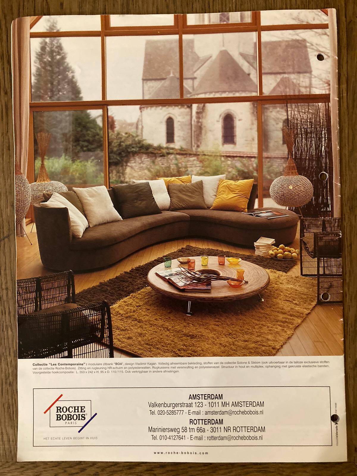 Roche Bobois sofa design - Boa model