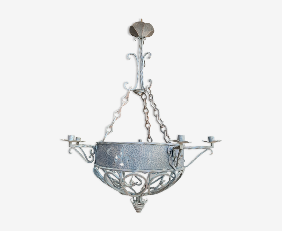 Ancient wrought iron chandelier