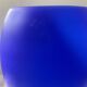 Lampe champignon en pâte de verre bleu et blanc