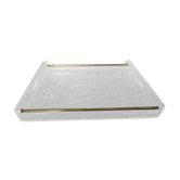 Plateau Roche Bobois en plexiglas et laiton années 70