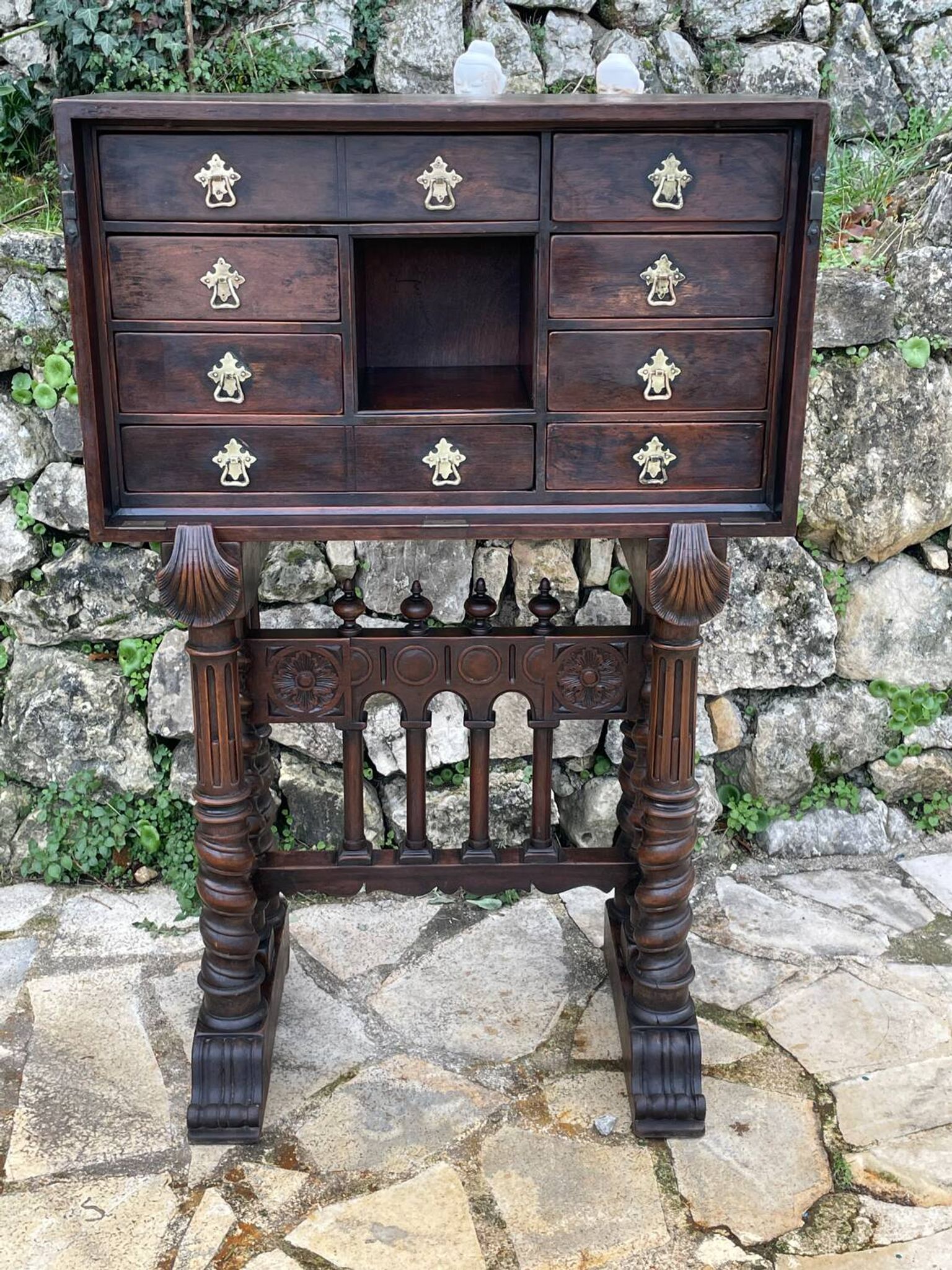 Spanish Vargueno Walnut Cabinet