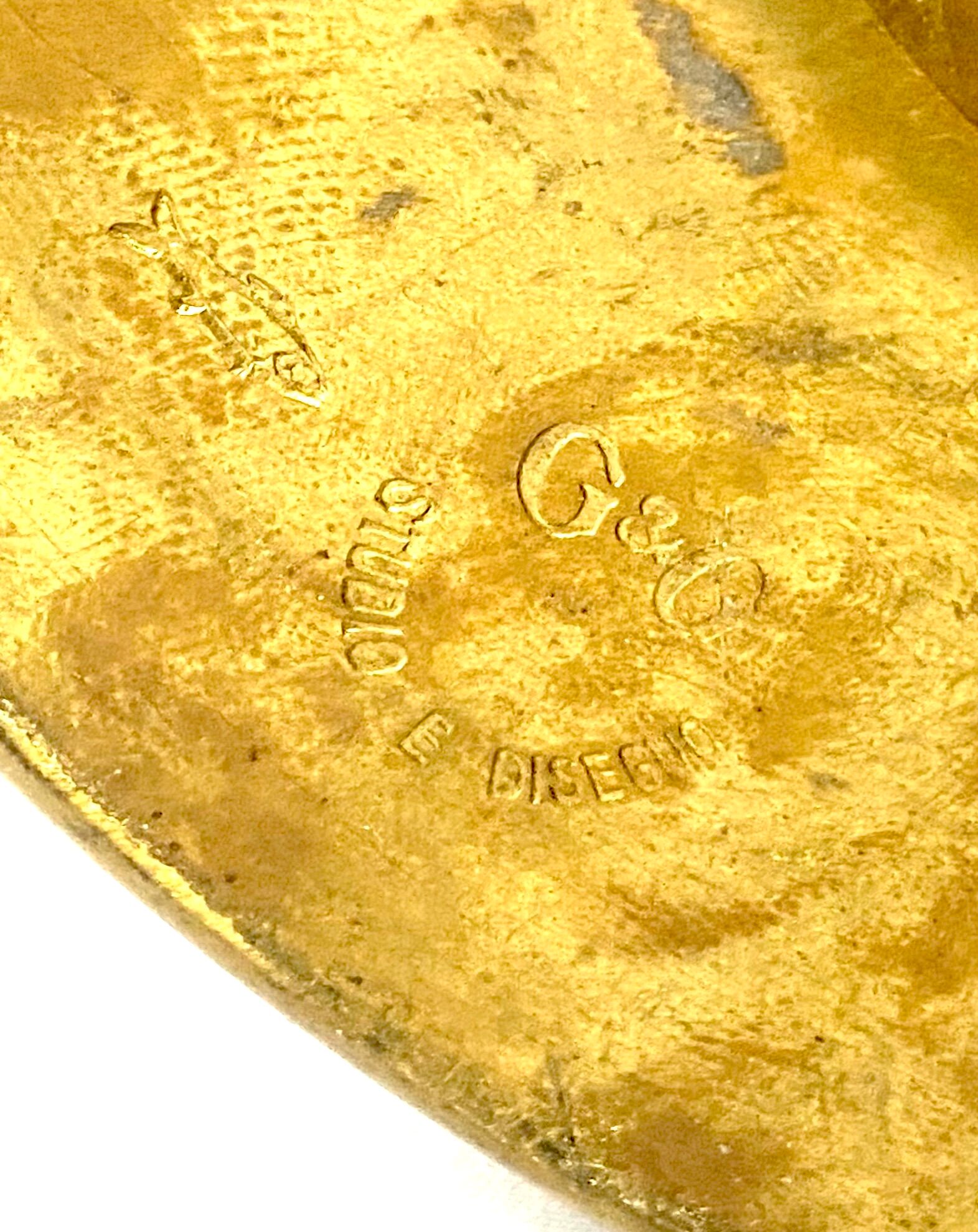 Pair of lampposts "Canna di Bambù" created by G&C studio and Disegno Rome, Italy, 1970