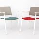 Paire de fauteuils vintage blancs, Allemagne années 1970, chaises de salle à manger du milieu du siècle