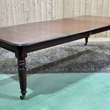 Victorian mahogany table with 2 extensions - 19th century work - Crank system