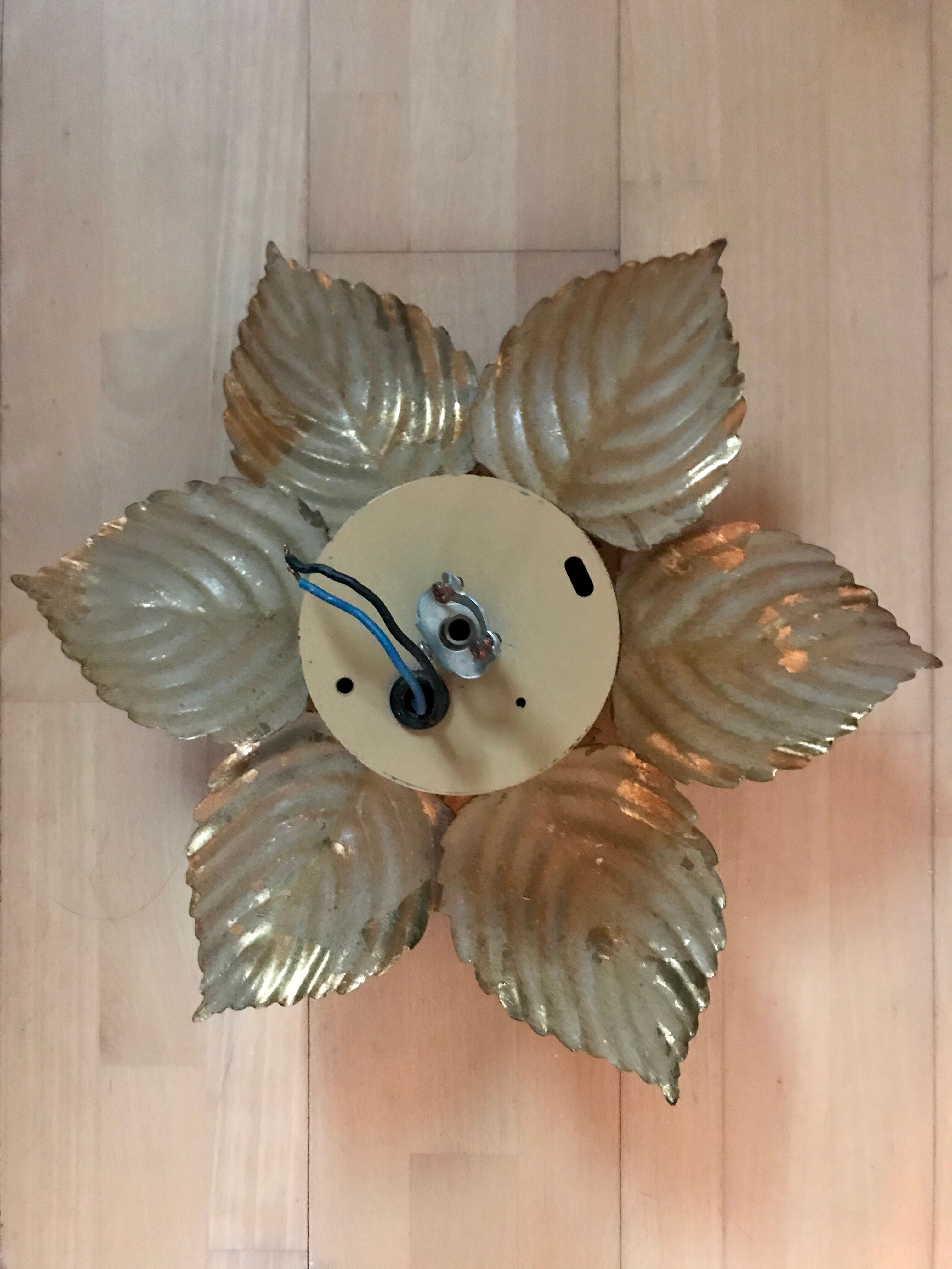 Gold leaf sconce