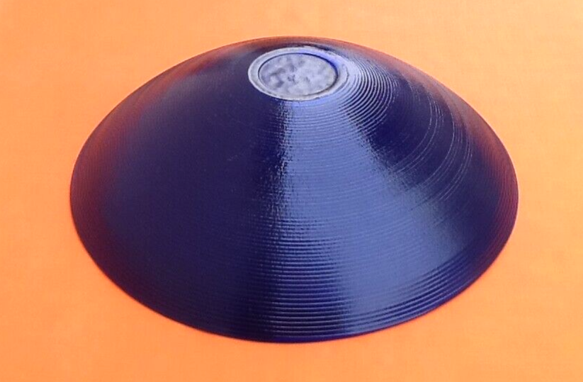 1970s Large cup / Fruit dish Cobalt blue glass tinted in the mass