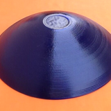 1970s Large cup / Fruit dish Cobalt blue glass tinted in the mass