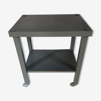 Iron desk table with wheels