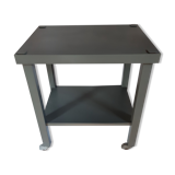 Iron desk table with wheels