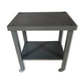 Iron desk table with wheels