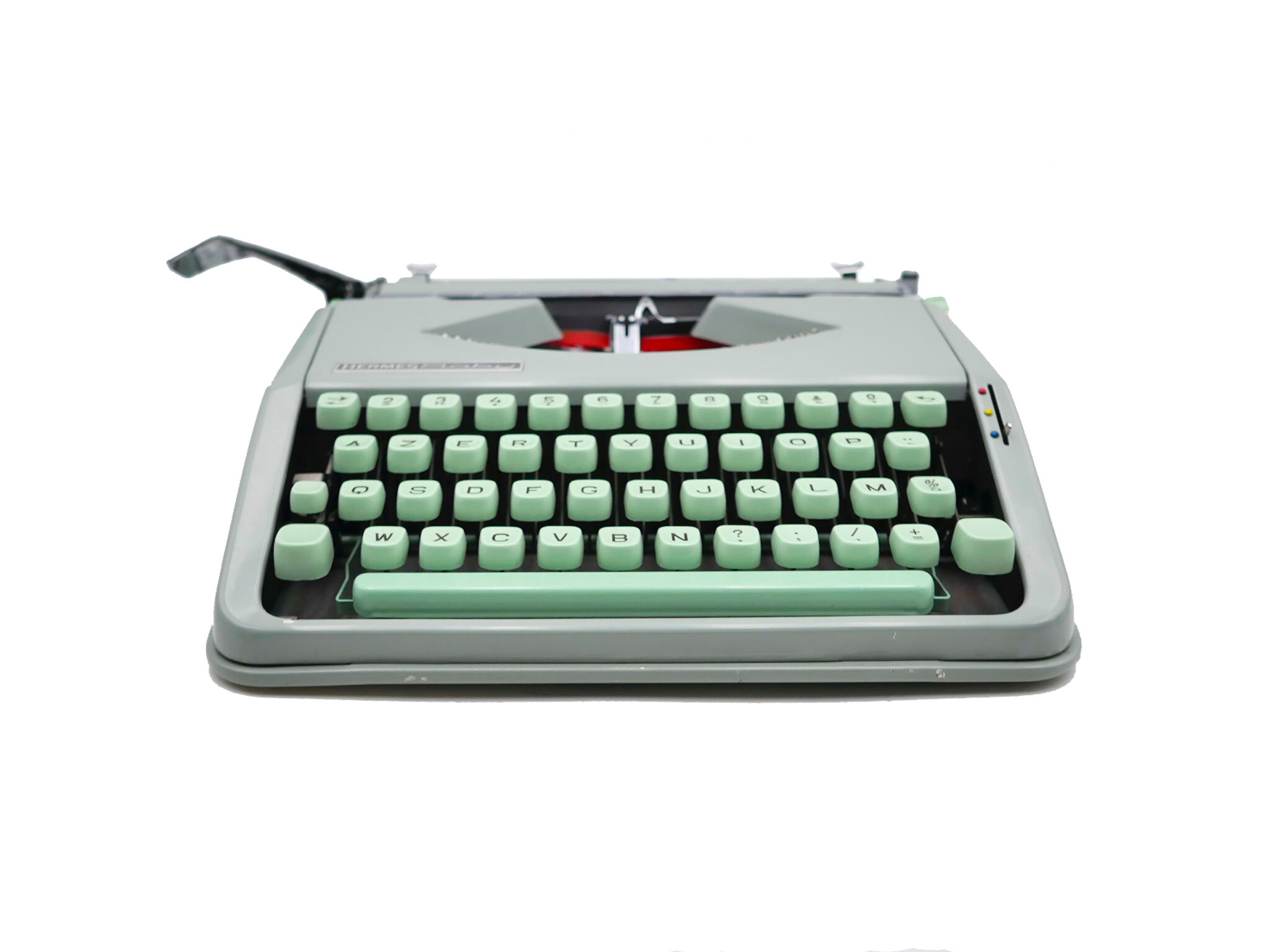 Typewriter Hermes baby green linden revised ribbon new