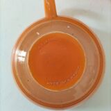 Duralex orange cup and saucer – vintage 70s design
