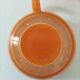 Duralex orange cup and saucer – vintage 70s design