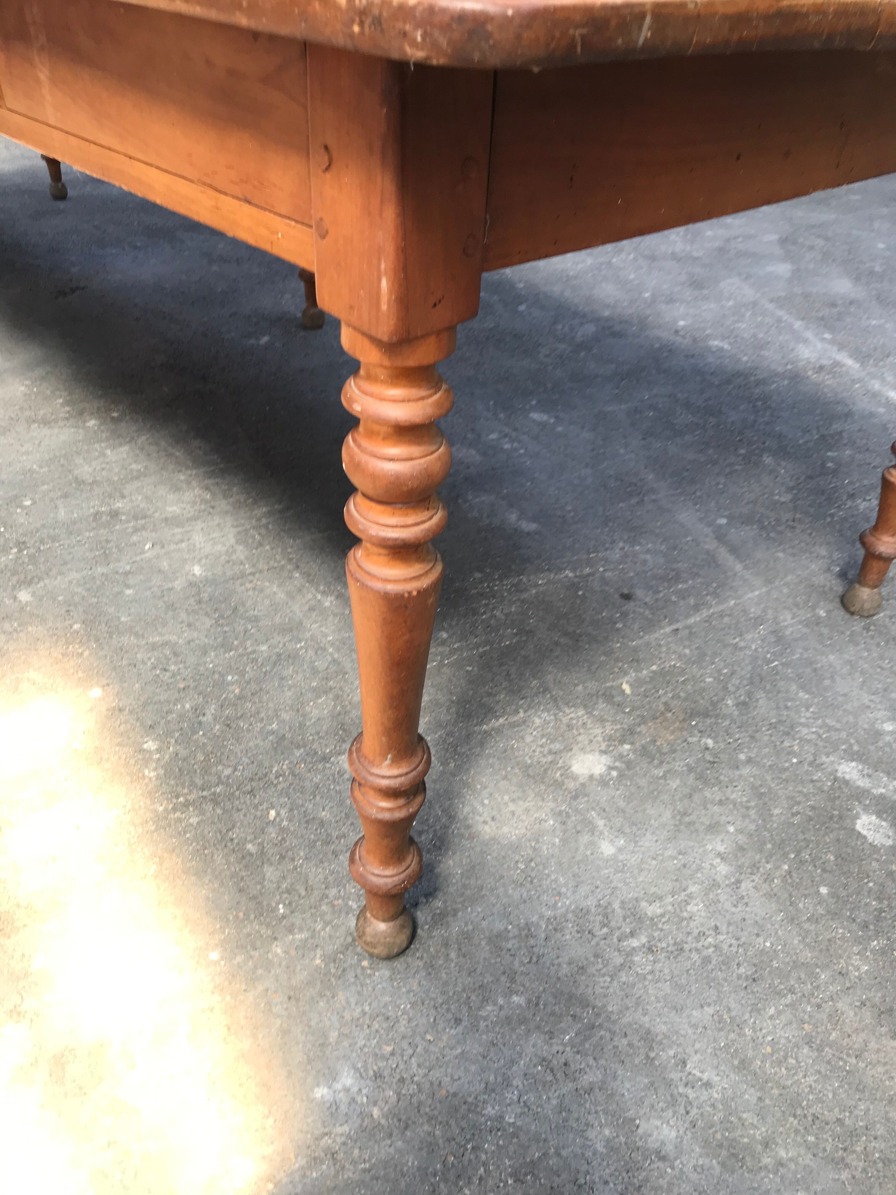 Louis Philippe farm table at 6 feet