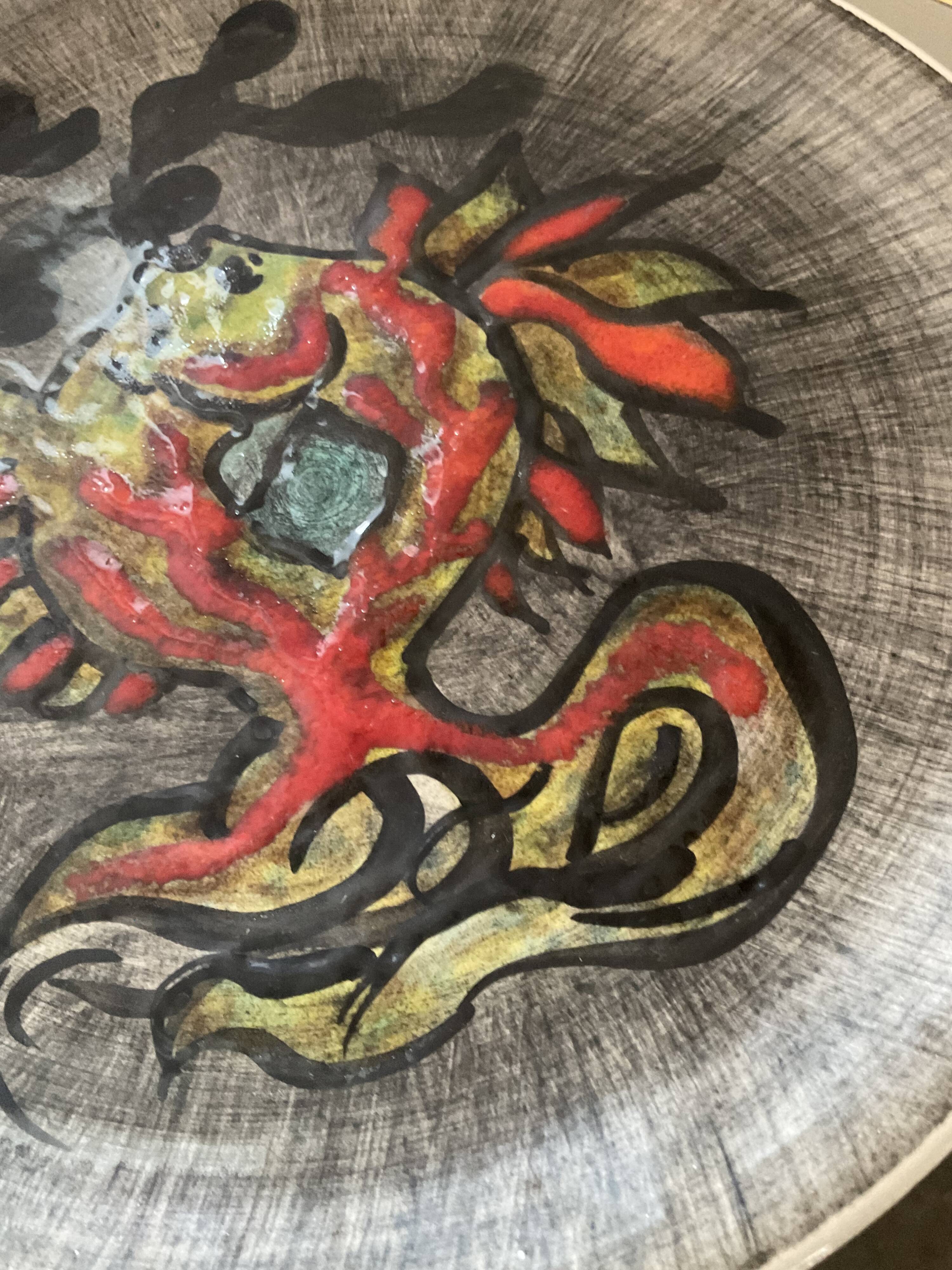 Youen Quimper Marin plate from the 50s signed