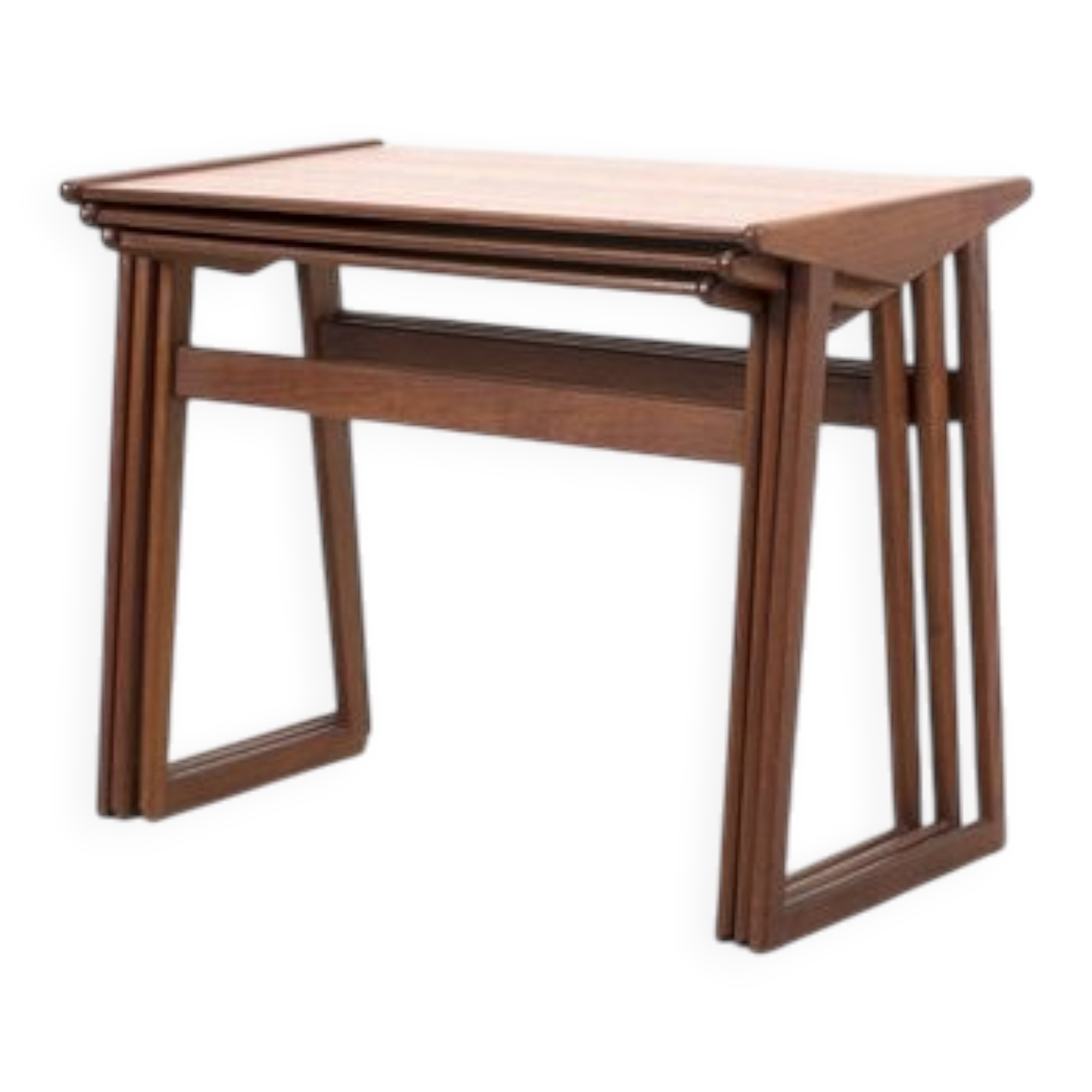 Tables gigognes en teck, ensemble de 3