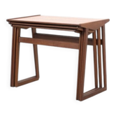 Tables gigognes en teck, ensemble de 3