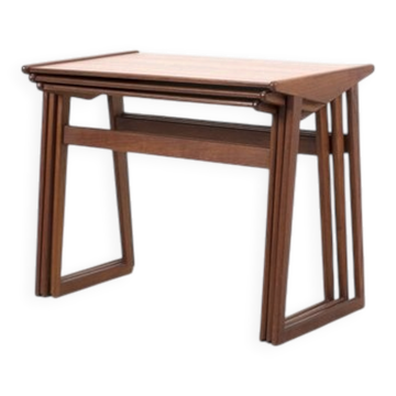 Tables gigognes en teck, ensemble de 3