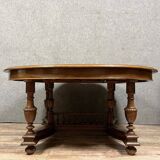 Solid oak Renaissance table with extensions circa 1850 (320 cm)