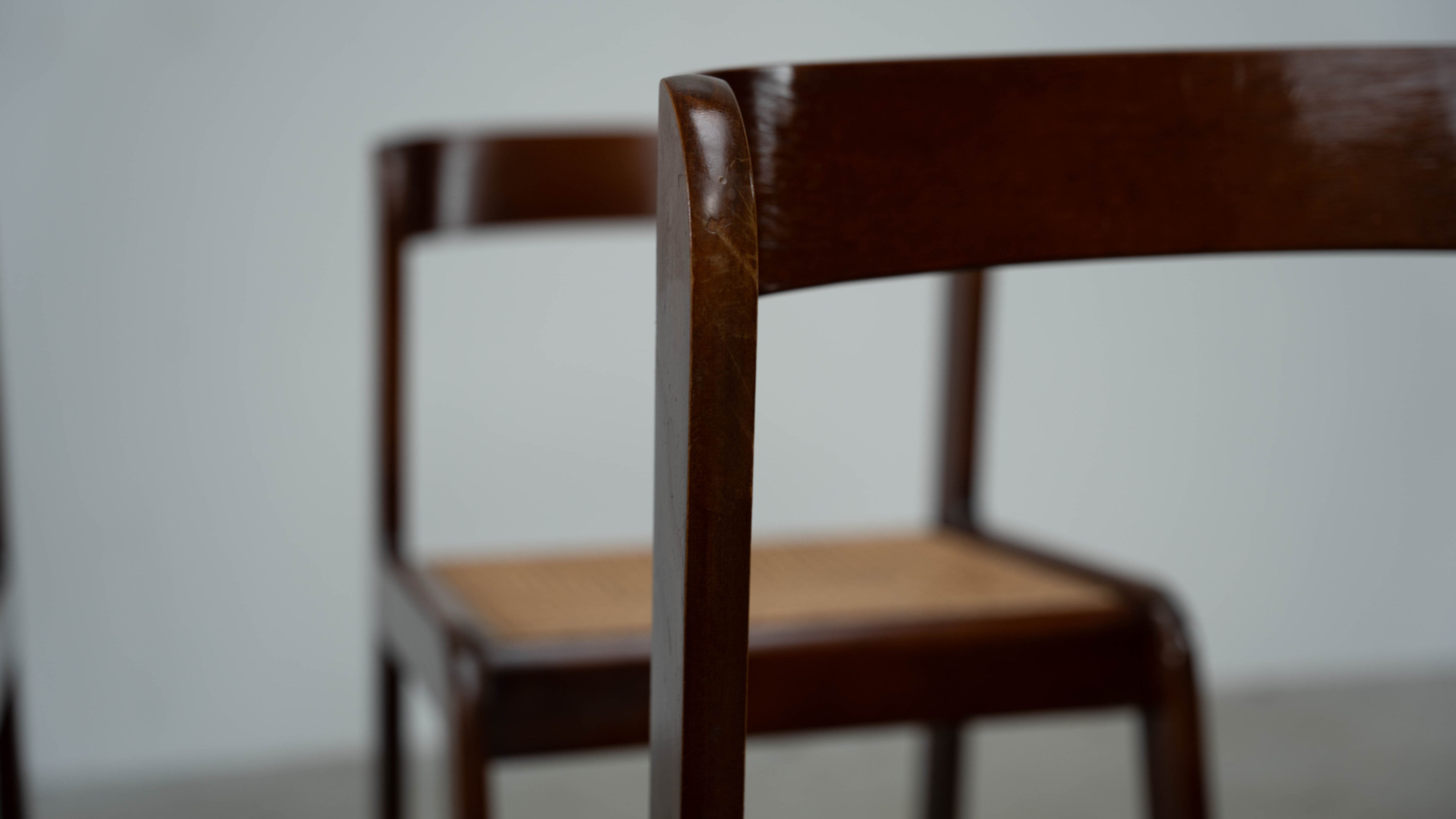 Set of six Italian dining chairs