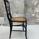Chaise Napoléon III en bois noirci et cannage