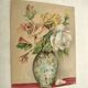 Tableau ancien bouquet de roses