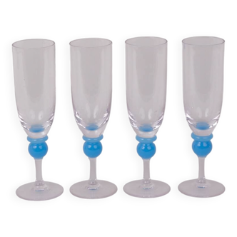 4 flûtes en cristal