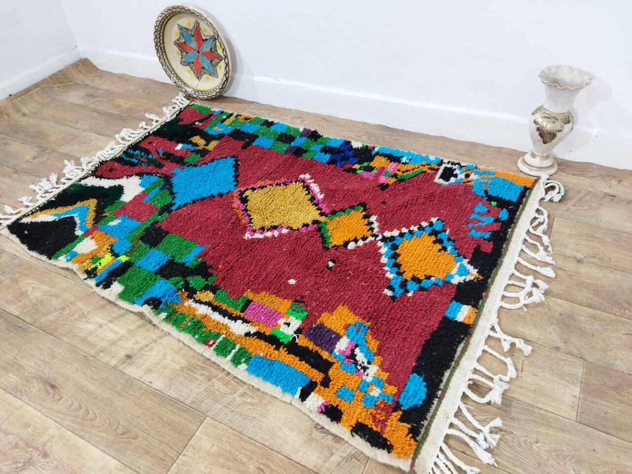 Handcrafted Moroccan Berber Rug 155 X 105 CM