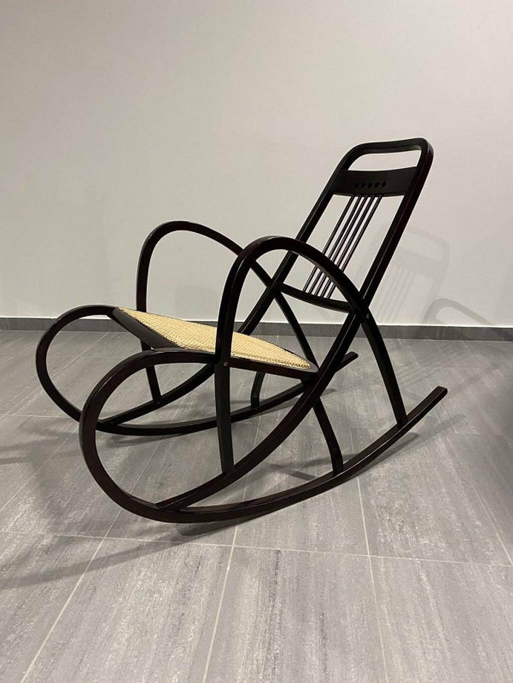 Chaise à bascule Sécession n°7211 par Marcel Kammerer pour Thonet