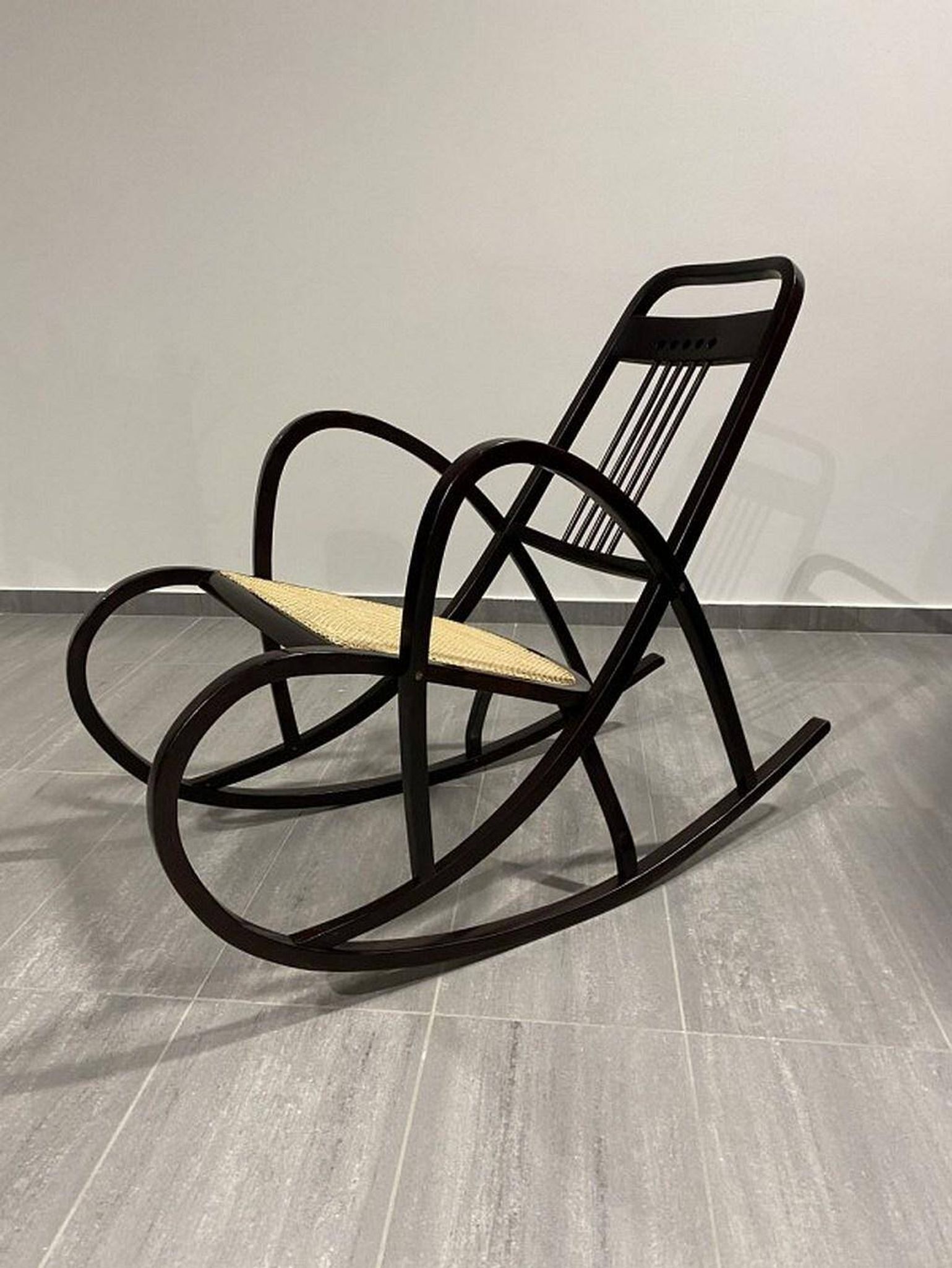 Secession rocking chair no. 7211 by Marcel Kammerer for Thonet