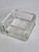 Vintage square Lumax catchall in thick transparent glass 11 x 11 x 6 cm