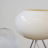 Vintage Rice Paper and Steel Lamp by Saskia Hübner, Italy, 2000s