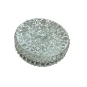 Vintage round wall light ceiling fixture transparent glass 1970s 1980s